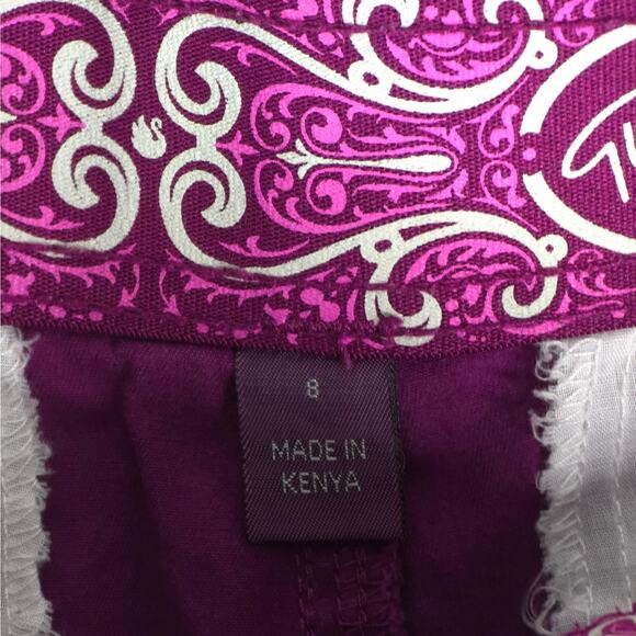 Gloria Vanderbilt Shorts Womens 8 Purple Cargo Rolled Cuff Stretch Style Janet - Picture 8 of 10